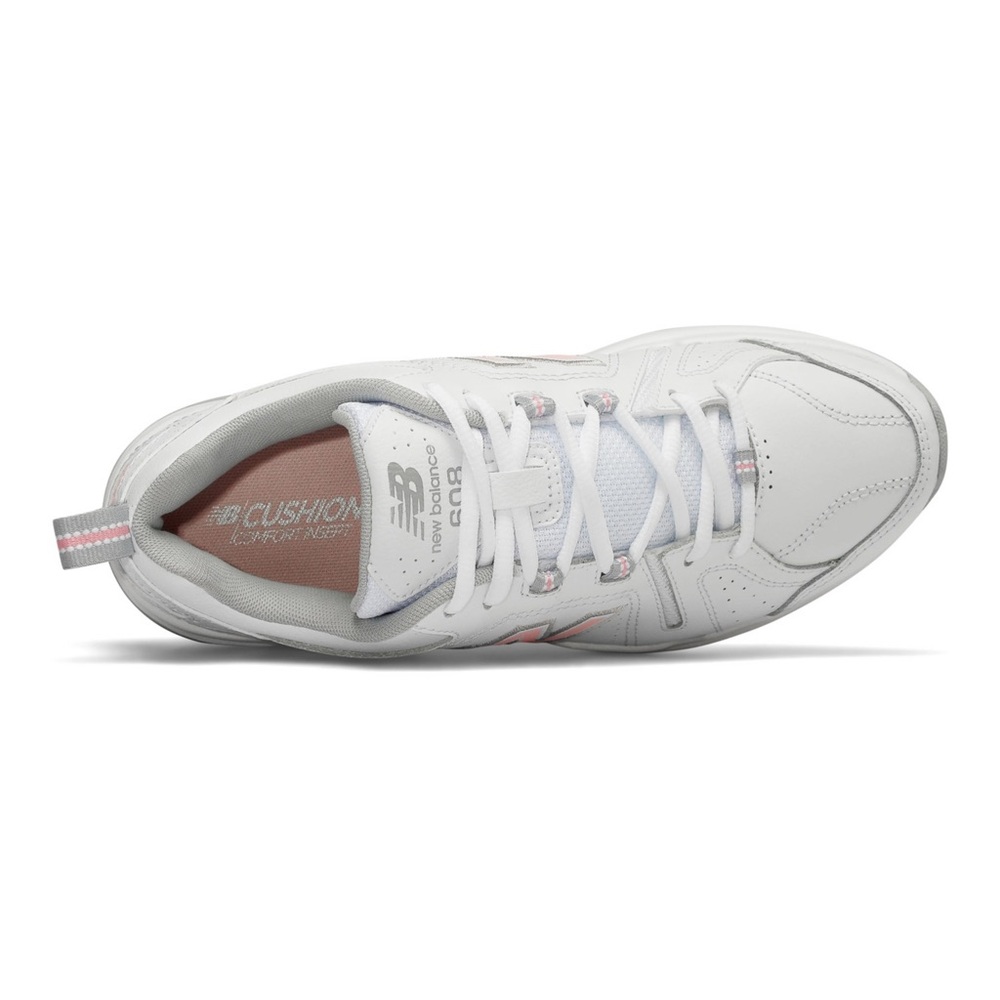 Women’s New Balance 608 v5 White, Pink & Grey Sneakers- Size 7 - Picture 4 of 11